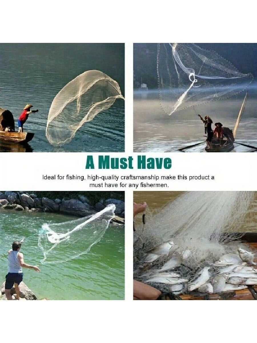 3 Meters/10 Feet Fishing Net Bait Easy To Throw, Hand Thrown Strong Nylon Net Fishing Net