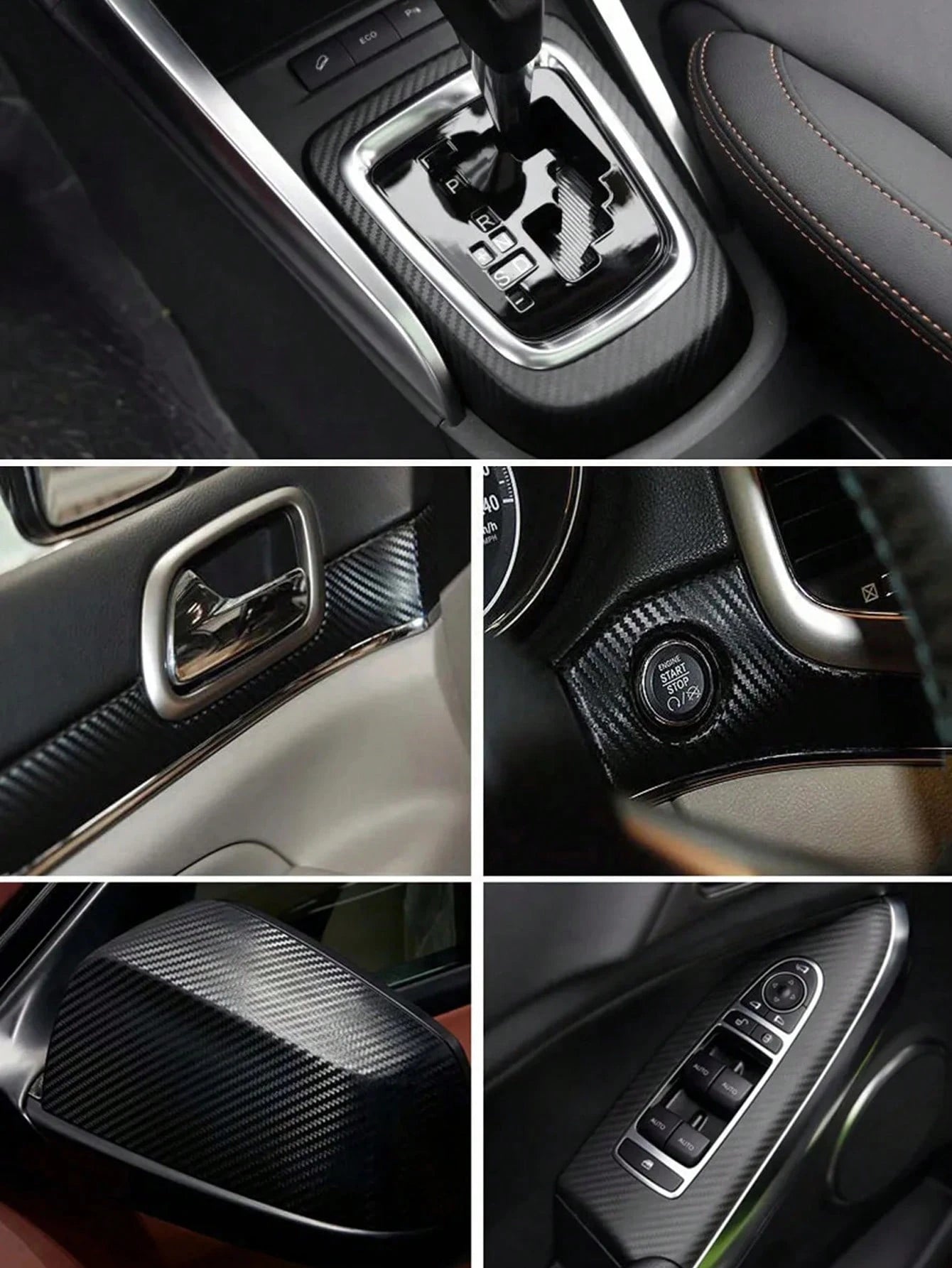 30*127cm Car Stickers and Decals 3D Carbon Fiber Vinyl Wrap Sheet Roll Protective Custom Film Auto Styling Exterior Accessories