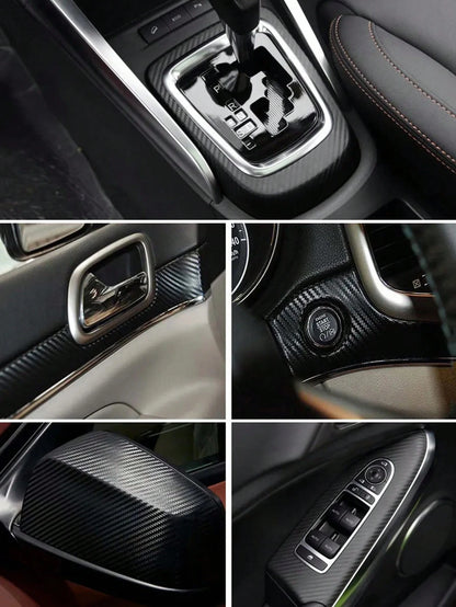 30*127cm Car Stickers and Decals 3D Carbon Fiber Vinyl Wrap Sheet Roll Protective Custom Film Auto Styling Exterior Accessories