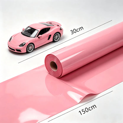 30*150cm Glossy Light Pink Vinyl Wrap Film, Car Body Wrap, Motorcycle DIY Decorative Self-Adhesive Sticker