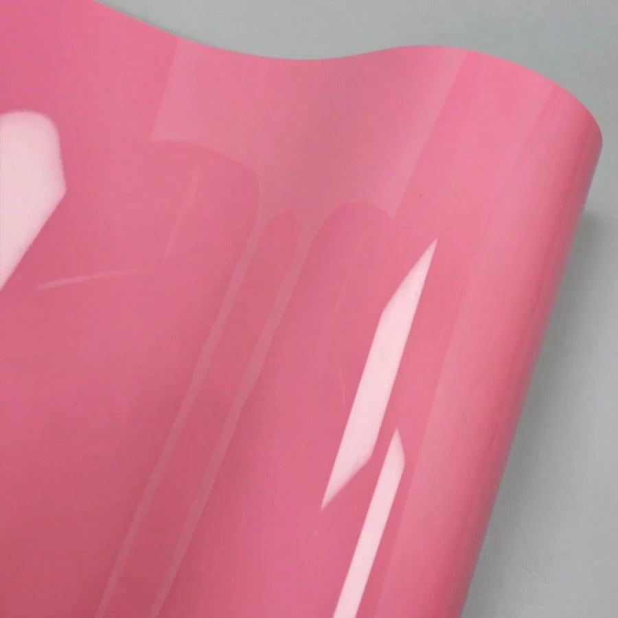 30*150cm Glossy Light Pink Vinyl Wrap Film, Car Body Wrap, Motorcycle DIY Decorative Self-Adhesive Sticker
