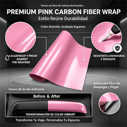 30*150cm Glossy Light Pink Vinyl Wrap Film, Car Body Wrap, Motorcycle DIY Decorative Self-Adhesive Sticker