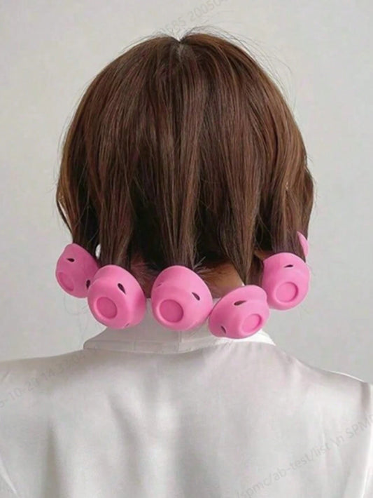 30/20/10/1pc Pink And Blue Silicone Curlers, Designed For Heat-Free Styling, Compact And Portable, Easy To Use, Can Create Natural Curls And Airy Bangs, Suitable For Short To Medium-Length Hair, Bathr