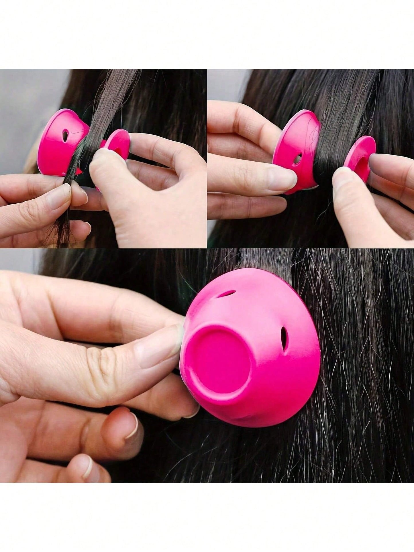 30/20/10/1pc Pink And Blue Silicone Curlers, Designed For Heat-Free Styling, Compact And Portable, Easy To Use, Can Create Natural Curls And Airy Bangs, Suitable For Short To Medium-Length Hair, Bathr
