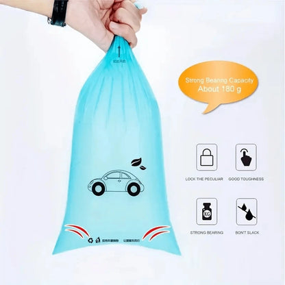 30/50 Pcs Car Trash Bags- Easy To Stick-On, Waterproof, Leak Proof & Self Adhesive Cleaning Bags For Cars, Bedrooms, Bathrooms, Offices & Kitchens