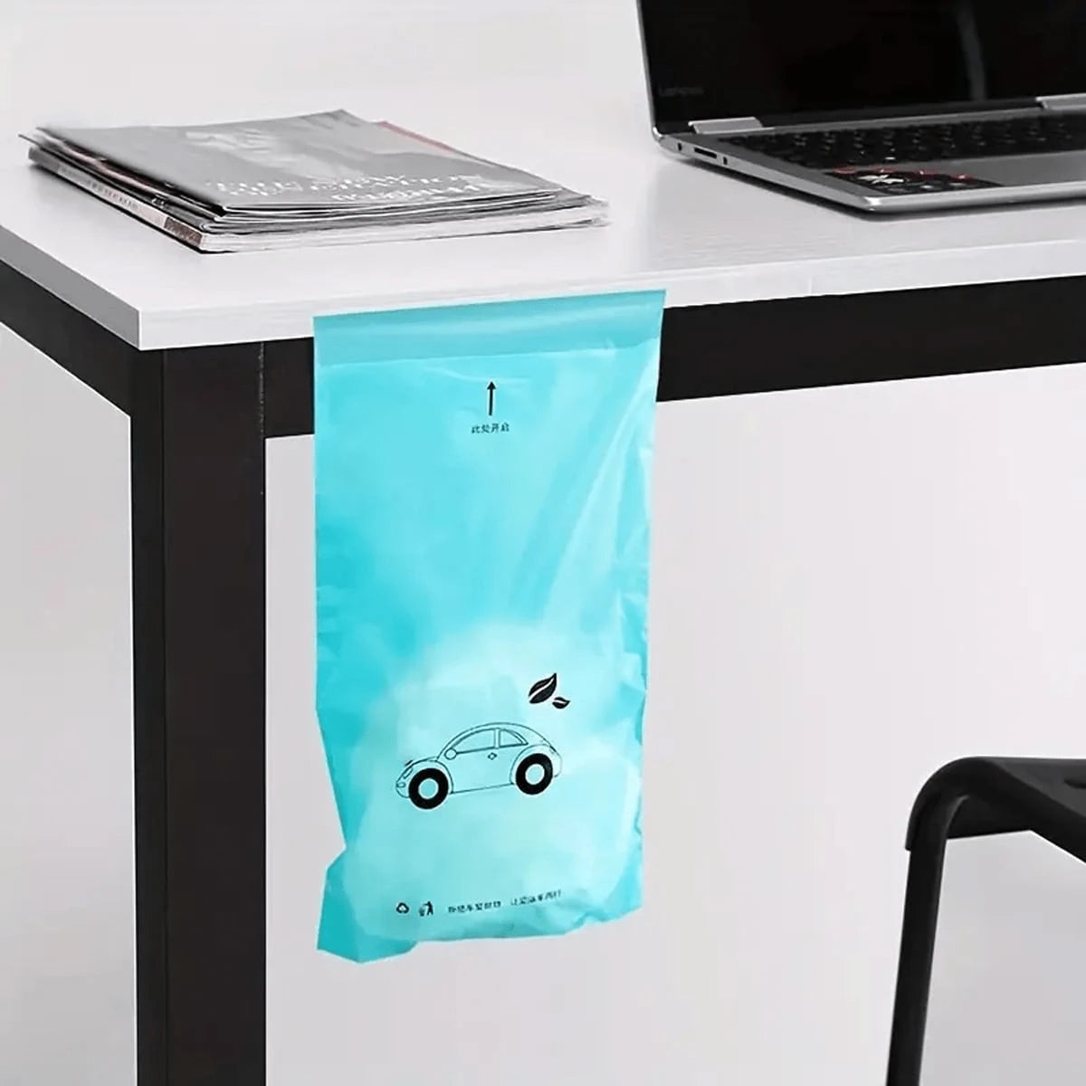 30/50 Pcs Car Trash Bags- Easy To Stick-On, Waterproof, Leak Proof & Self Adhesive Cleaning Bags For Cars, Bedrooms, Bathrooms, Offices & Kitchens