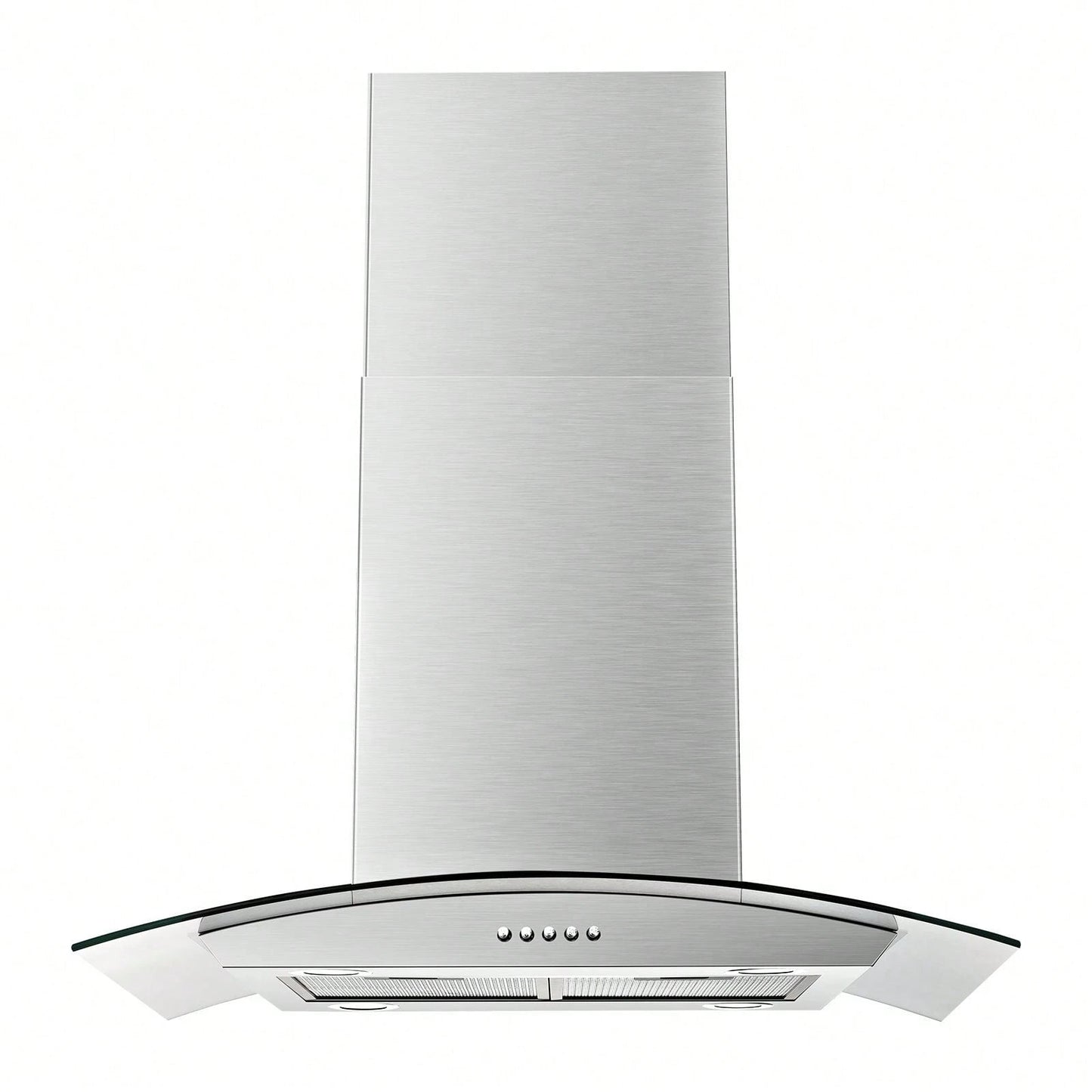 30 Inch Island Range Hood Stainless Steel 700 CFM Push Button Control Kitchen Exhaust Ventilation Fan With 5-Layer Mesh Filters, Large Airflow Capacity Ceiling Mount Vent Hood