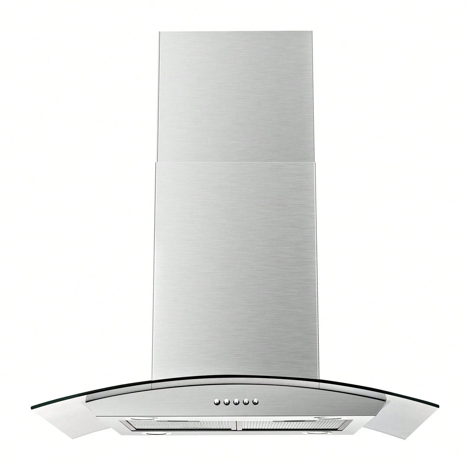 30 Inch Island Range Hood Stainless Steel 700 CFM Push Button Control Kitchen Exhaust Ventilation Fan With 5-Layer Mesh Filters, Large Airflow Capacity Ceiling Mount Vent Hood