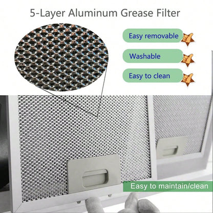 30 Inch Island Range Hood Stainless Steel 700 CFM Push Button Control Kitchen Exhaust Ventilation Fan With 5-Layer Mesh Filters, Large Airflow Capacity Ceiling Mount Vent Hood