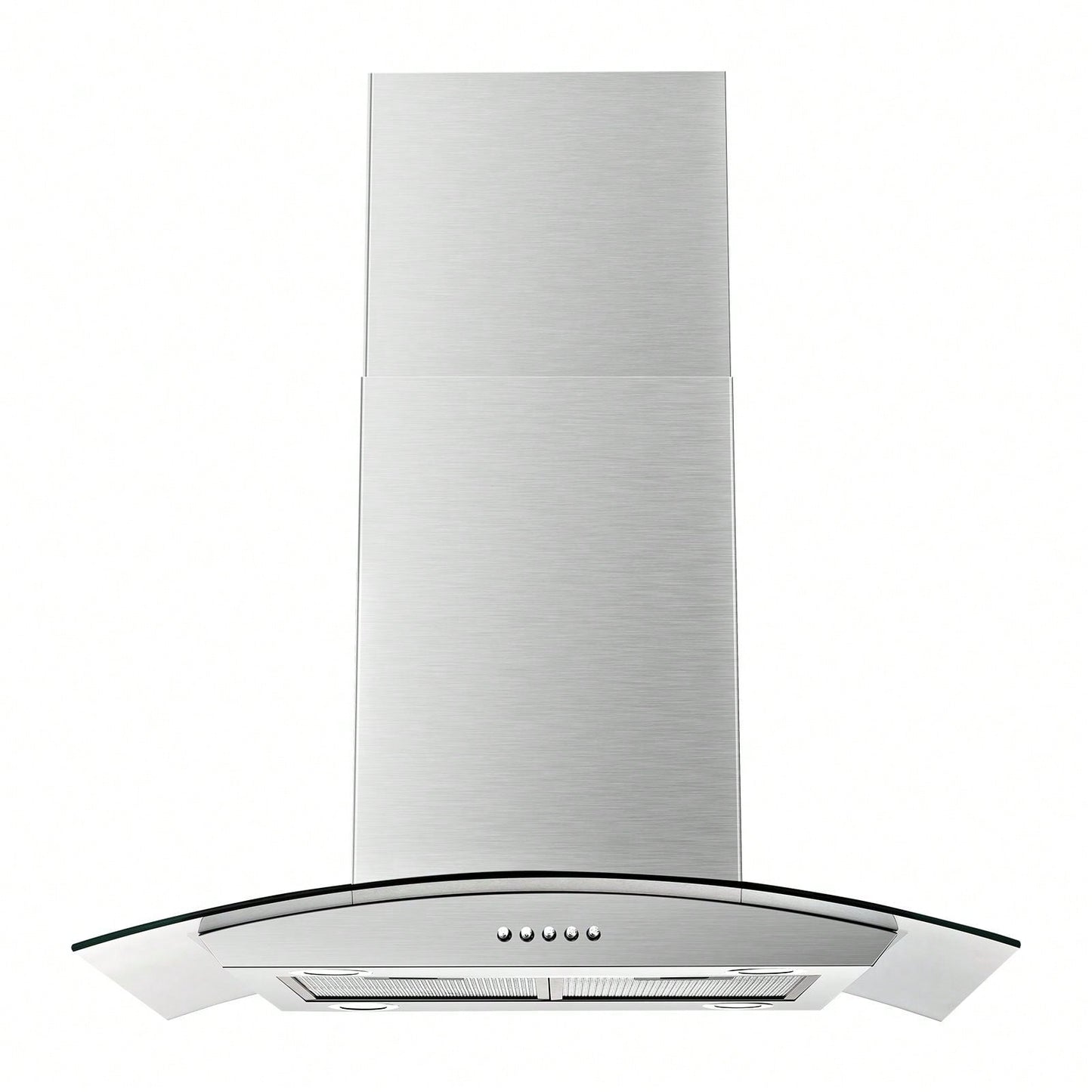 30 Inch Island Range Hood Stainless Steel 700 CFM Push Button Control Kitchen Exhaust Ventilation Fan With 5-Layer Mesh Filters, Large Airflow Capacity Ceiling Mount Vent Hood