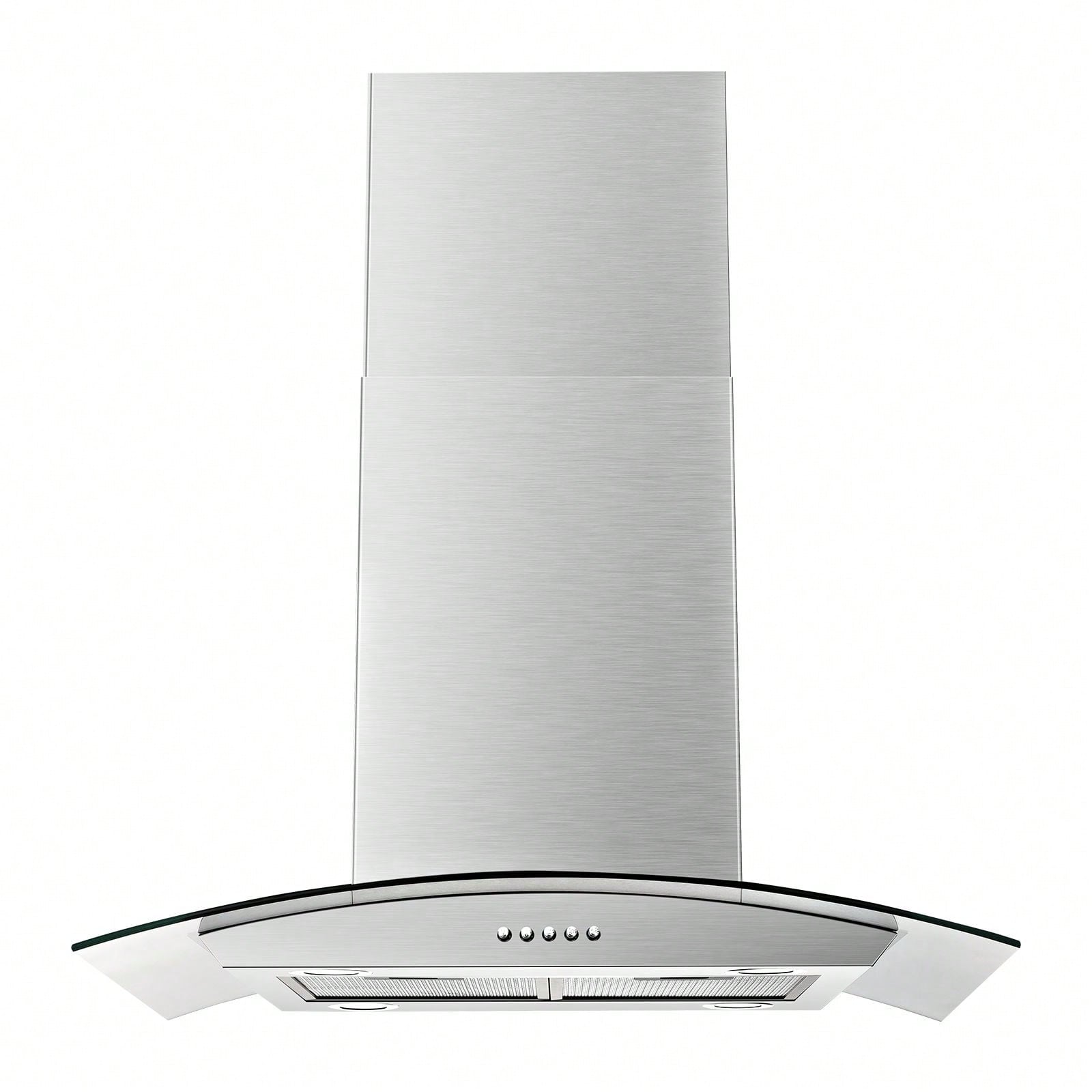 30 Inch Island Range Hood Stainless Steel 700 CFM Push Button Control Kitchen Exhaust Ventilation Fan With 5-Layer Mesh Filters, Large Airflow Capacity Ceiling Mount Vent Hood