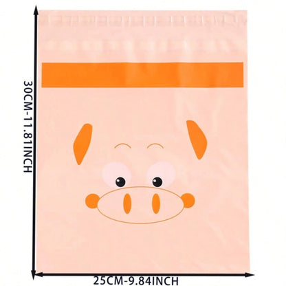 30pcs Cute Pig Car Trash Bags, Adhesive Non-Mark Disposable Car Trash Bin, Waterproof Portable Car Cleaning Bags