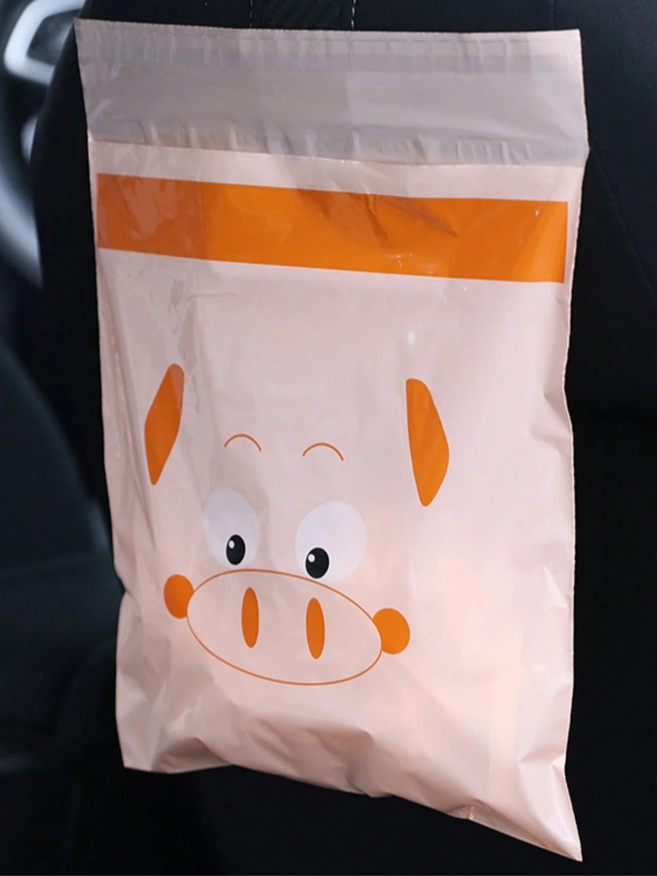 30pcs Cute Pig Car Trash Bags, Adhesive Non-Mark Disposable Car Trash Bin, Waterproof Portable Car Cleaning Bags