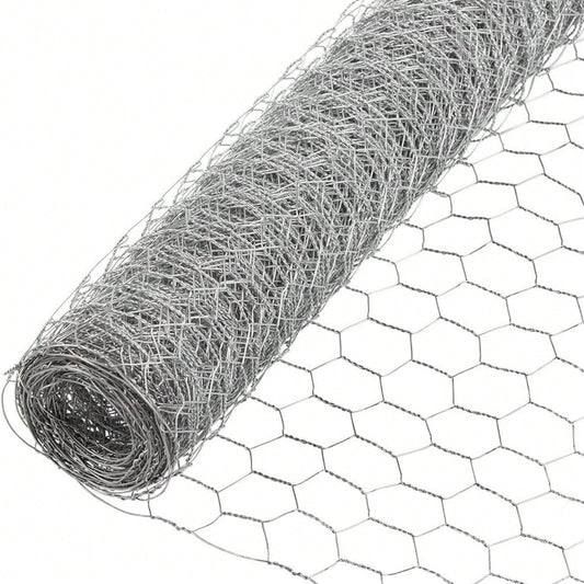 36" X 150ft Galvanized Chicken Wire Roll- 2 Inch Hexagonal Mesh, Woven Steel Wire For Garden Fencing, Chicken Coops, Plant Protection & DIY Crafts