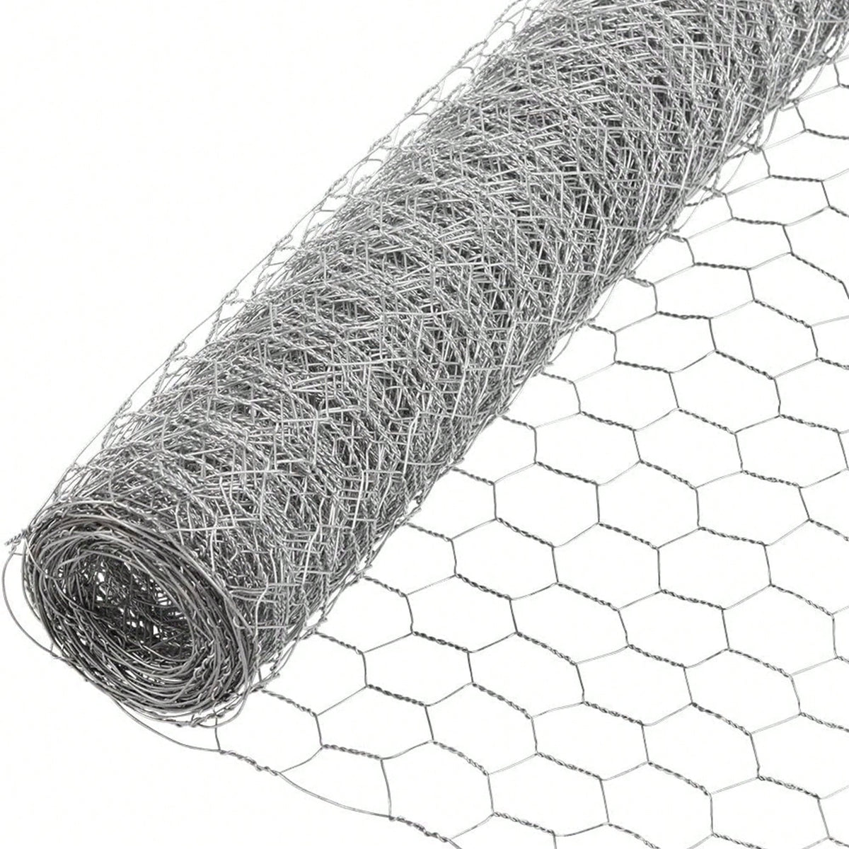 36" X 150ft Galvanized Chicken Wire Roll- 2 Inch Hexagonal Mesh, Woven Steel Wire For Garden Fencing, Chicken Coops, Plant Protection & DIY Crafts