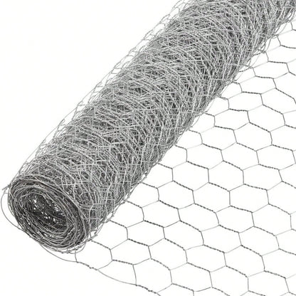 36" X 150ft Galvanized Chicken Wire Roll- 2 Inch Hexagonal Mesh, Woven Steel Wire For Garden Fencing, Chicken Coops, Plant Protection & DIY Crafts