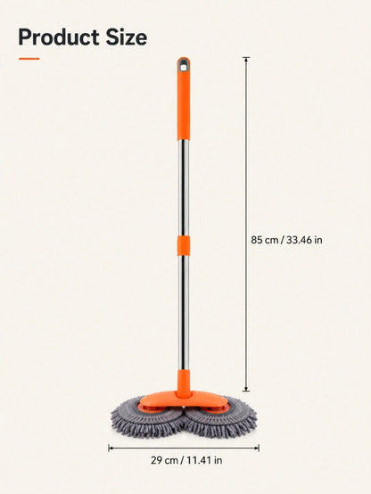 360-Degree Rotating Dual Head Car Wash Brush, Telescopic Long Handle Microfiber Car Wash Mop, Portable Windshield Cleaning Brush, Universal RV Accessory, Soft Absorbent Tool For Car Window, Van, Campe