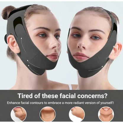 360° Stretch Double Chin Reducer For Women- Adjustable V Line Face Lifting Strap, Overnight Face Slimming Mask Washable Reusable All Day Comfort MXUR
