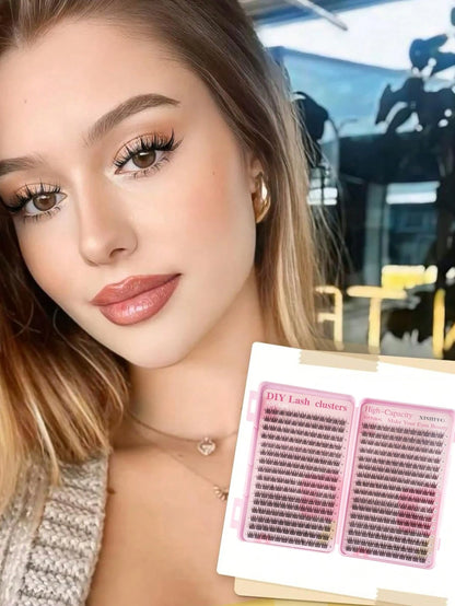 384pcs Single Eyelash Extensions, Eyelash Book, Cluster False Eyelashes, DIY Home Eyelash Extensions, Cluster False Eyelashes, Single False Eyelashes, False Eyelashes, Natural Eyelashes Vs Dense Eyela