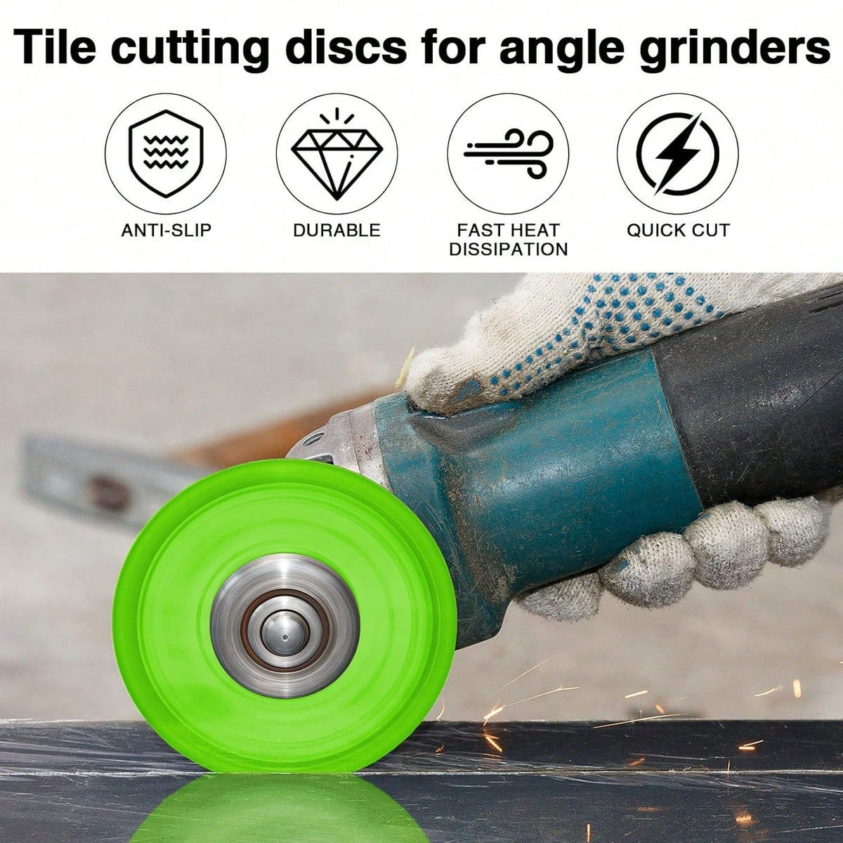 3PCS 4.5" Ultra Thin Diamond Grinding Discs Air Brazed Cutting Blades For Ceramic/Glass/Marble/Granite Angle Grinder Saw Blade Set (3)