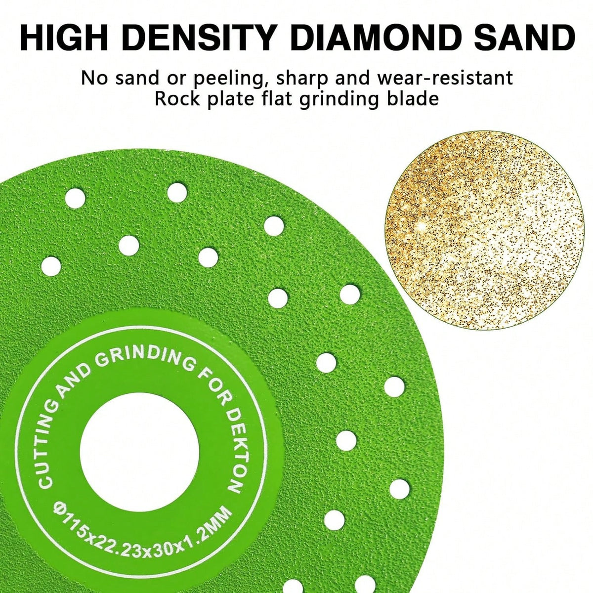 3PCS 4.5" Ultra Thin Diamond Grinding Discs Air Brazed Cutting Blades For Ceramic/Glass/Marble/Granite Angle Grinder Saw Blade Set (3)