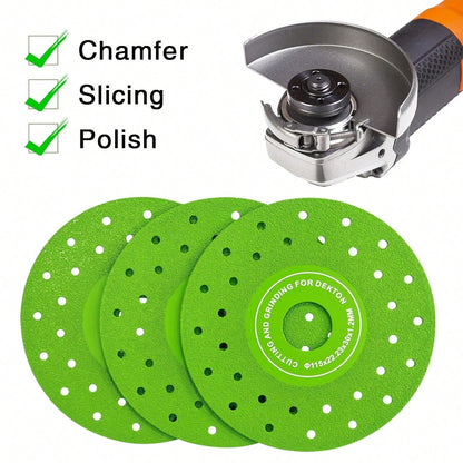3PCS 4.5" Ultra Thin Diamond Grinding Discs Air Brazed Cutting Blades For Ceramic/Glass/Marble/Granite Angle Grinder Saw Blade Set (3)