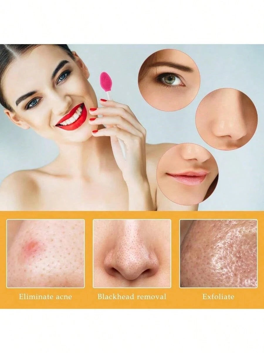 3pcs 5pcs 10pcs Random Color Lip Scrub Brush Double-Sided Silicone Exfoliating Tool Mini Soft ​Lip Brush Cleaner For Men Women Lightening Dark Lips Smoother Fuller Lip Appearance