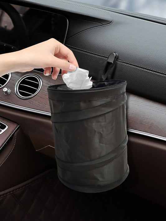 3pcs/5pcs Car Hanging Foldable Trash Can, Waterproof Leak-Proof + Hidden Multi-Function Backseat Hanger, Car Garbage Bag Hanging Organizer, Oxford Cloth Collapsible Trash Bag, Car Accessories, Car Dec