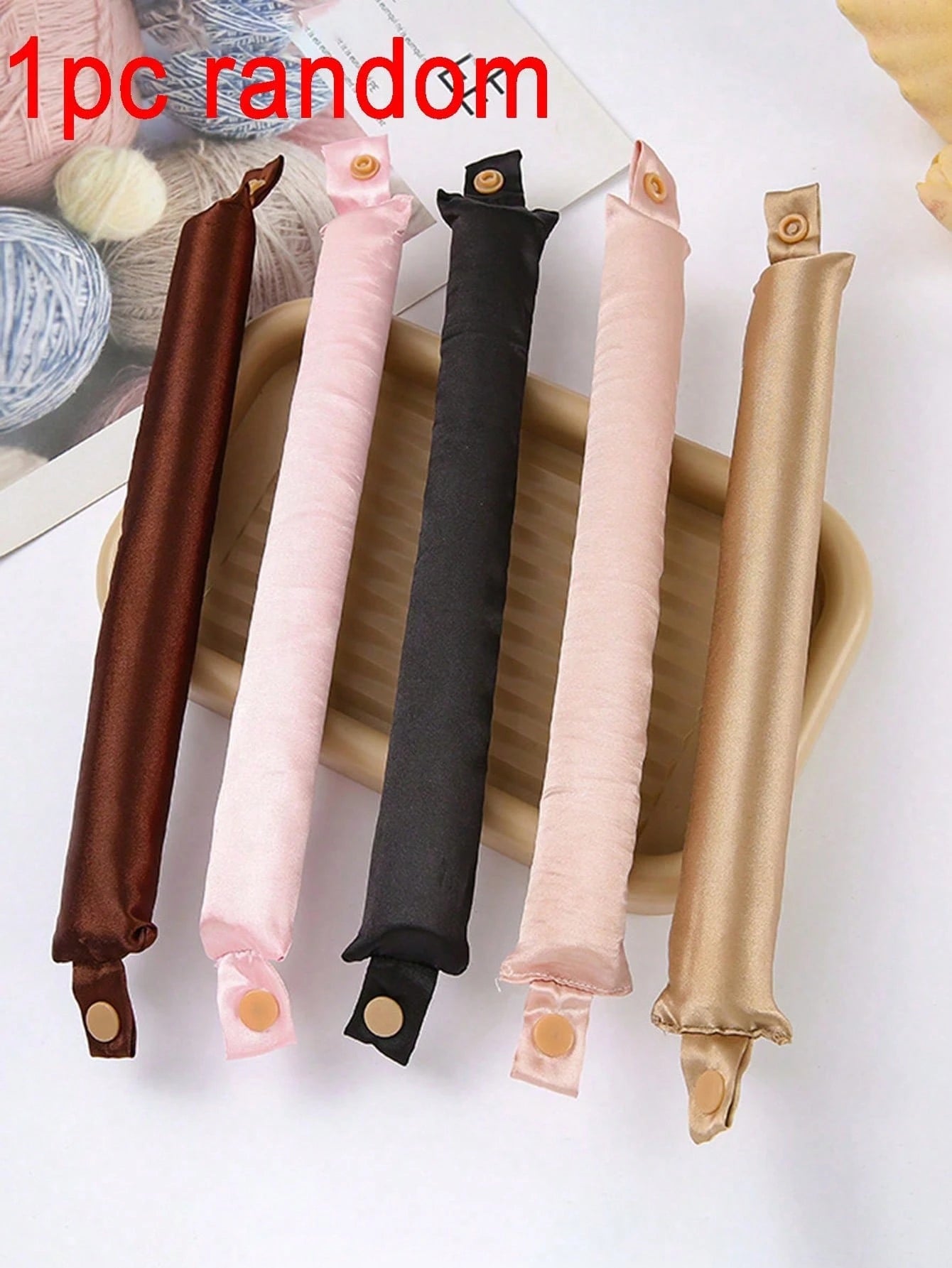 3pcs/9pcs Heatless Curling Rod Set For Women, Satin Material, Includes Curling Rods, Headband Curling Rods And Electric Curling Rods, Built-In Flexible Metal Wire, Can Be Used While Sleeping, High Reb
