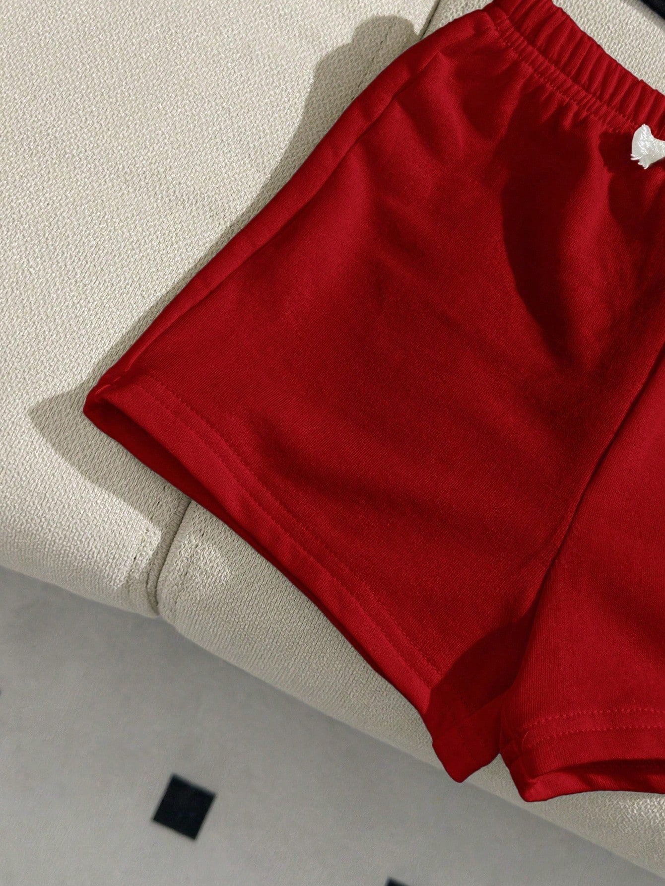 3pcs Baby Boy/Girl Decorative Woven Tape Elastic Waist Sport Shorts Set