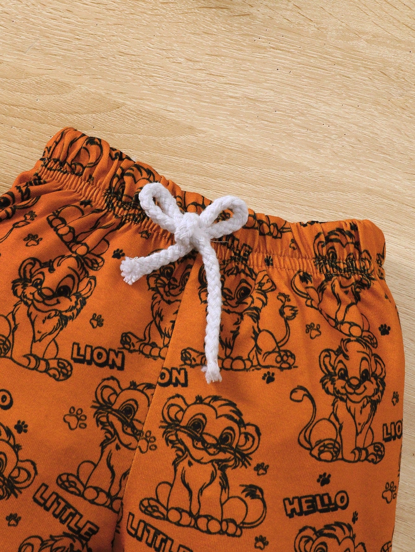 3pcs "Brave Lion Baby" Toddler Long Sleeve Top, Pants With Lion Print, And Hat With Ears, Lightweight & Soft, Suitable For Spring/Autumn Wear Or Layering, Comfortable Set