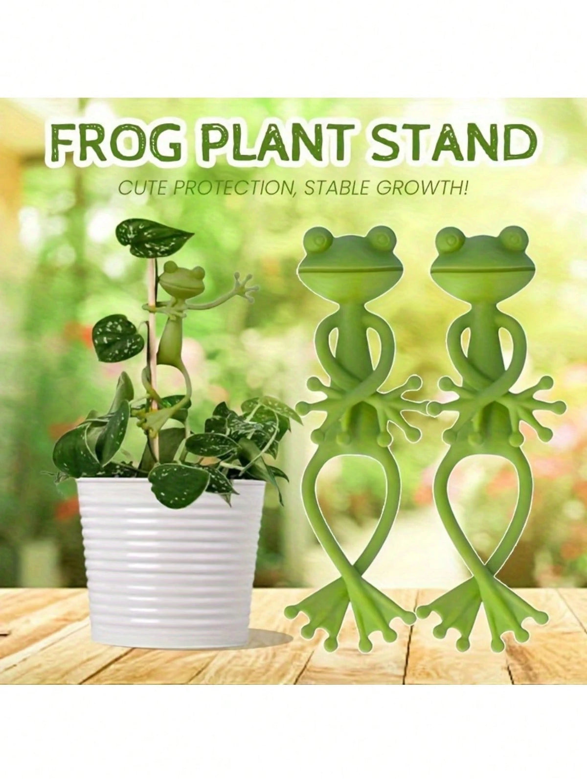 3pcs Creative Frog Plant Stand, Funny Green Frog Plant Holder, Frog Plant Fixture, Frog Plant Support, Vine Vertical Climbing Assist Clip, Suitable For Gardening/Potted Plants/Plant Decor