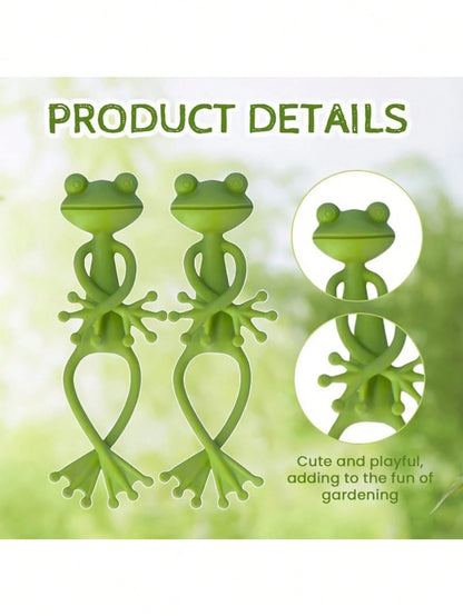 3pcs Creative Frog Plant Stand, Funny Green Frog Plant Holder, Frog Plant Fixture, Frog Plant Support, Vine Vertical Climbing Assist Clip, Suitable For Gardening/Potted Plants/Plant Decor