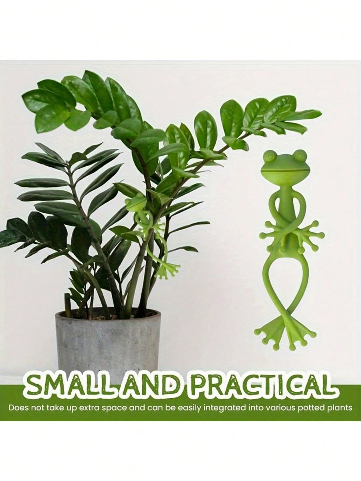3pcs Creative Frog Plant Stand, Funny Green Frog Plant Holder, Frog Plant Fixture, Frog Plant Support, Vine Vertical Climbing Assist Clip, Suitable For Gardening/Potted Plants/Plant Decor