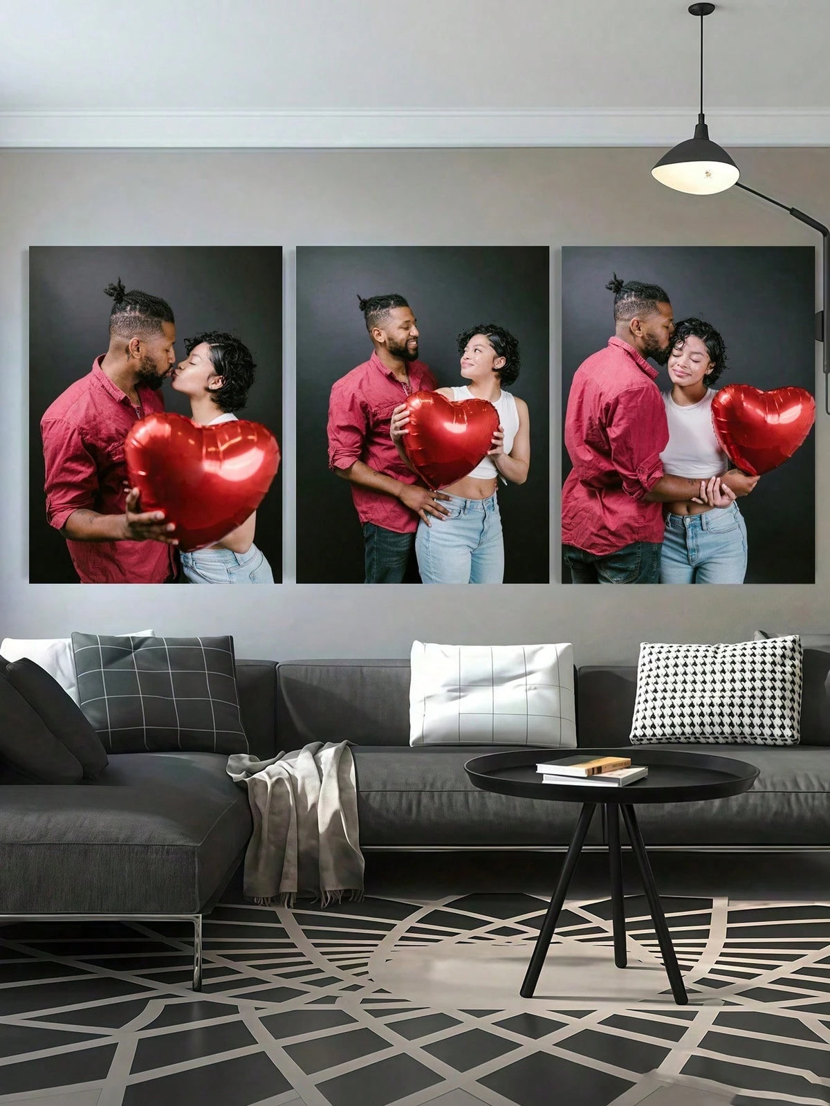 3pcs Customized Canvas Printed Frameless Wall Poster, Comfortable Framed Canvas Art, Suitable For Easter, Wedding, Mother's Day, Father's Day, Valentine's Day, Room Decor, Bedroom Decor, Personalized