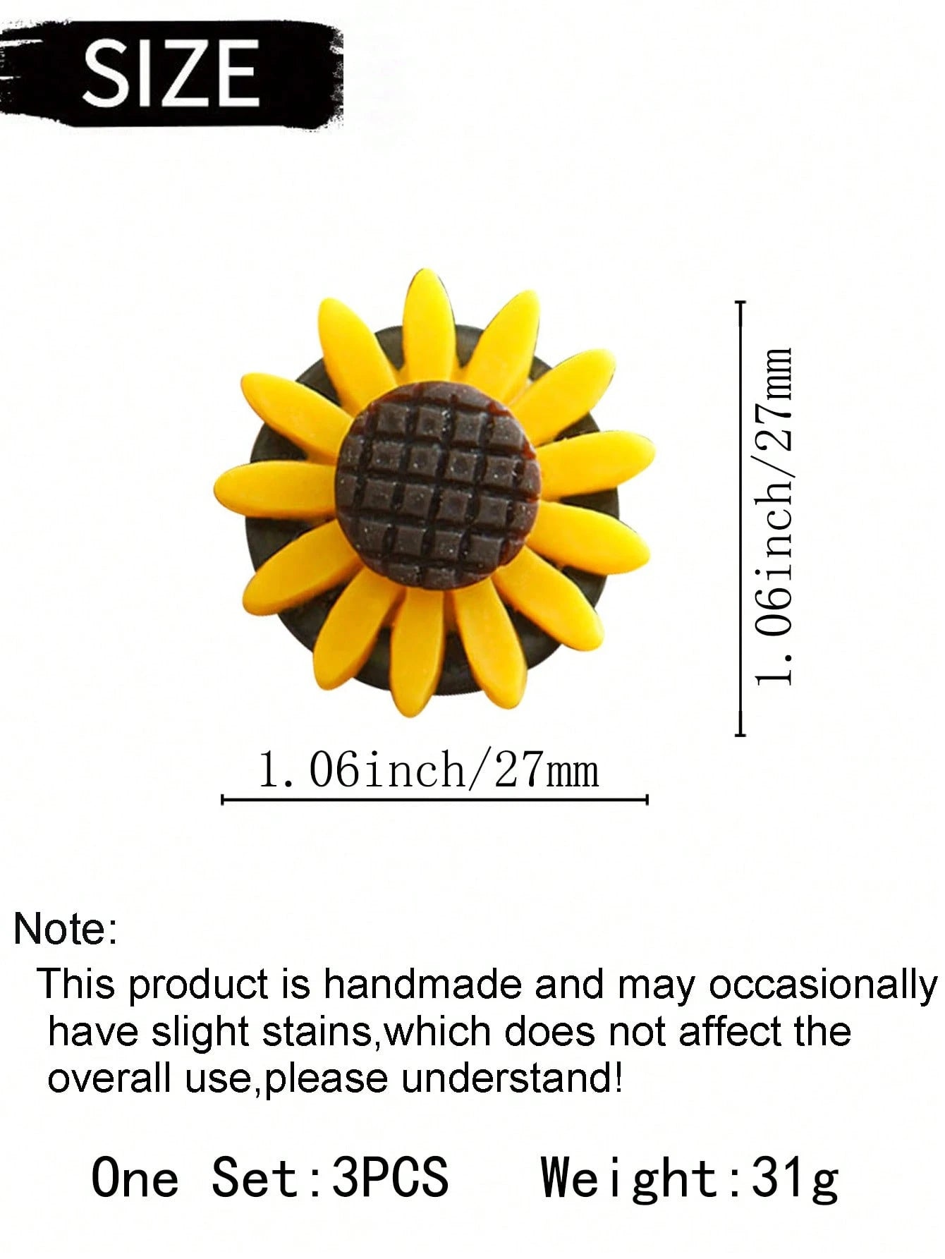 3pcs Cute Sunflower Car Vent Air Freshener Clip Car Interior Air Conditioning Decoration Supplies