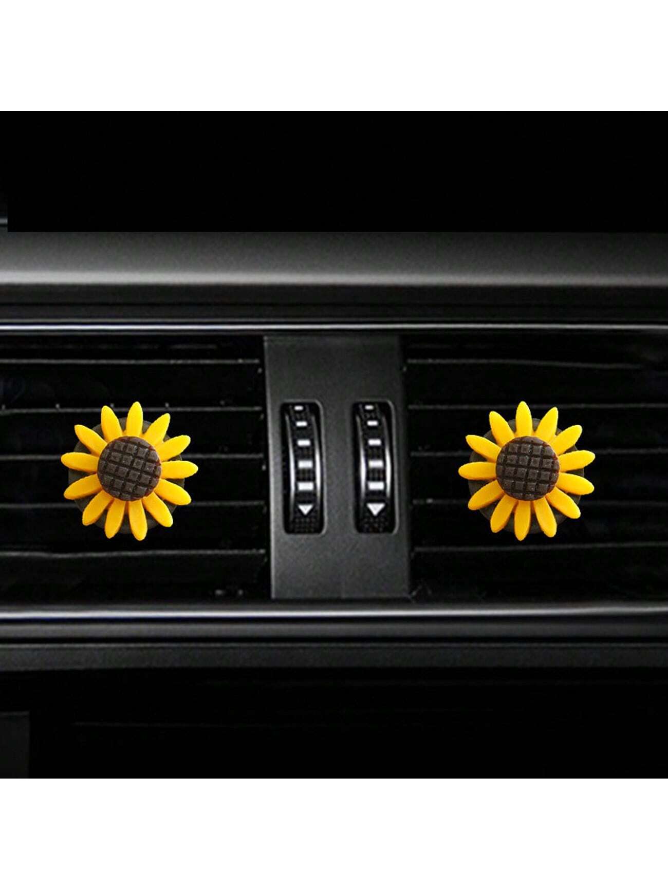 3pcs Cute Sunflower Car Vent Air Freshener Clip Car Interior Air Conditioning Decoration Supplies
