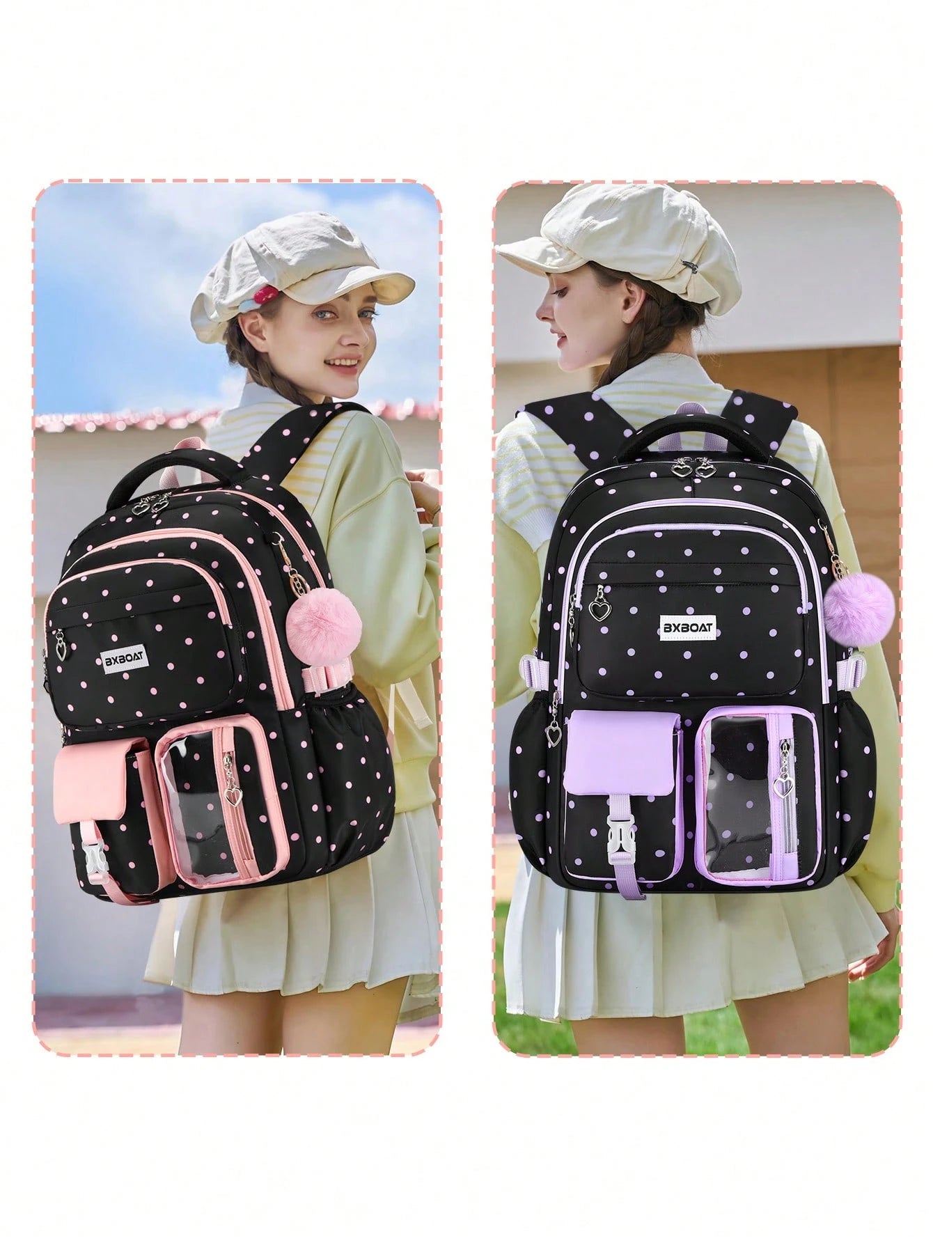 3PCS Girls Backpack Handbag Pencil Case Set, Backpacks For Girls, School Bag For Girls, 15.6 Inch Laptop Backpack, Birthday Gift, Outdoor Camping Beach Travel Bag, Large Capacity Multi-Pocket, Smooth