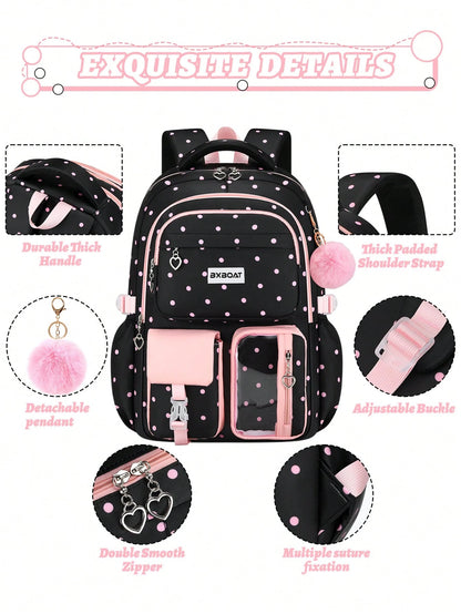 3PCS Girls Backpack Handbag Pencil Case Set, Backpacks For Girls, School Bag For Girls, 15.6 Inch Laptop Backpack, Birthday Gift, Outdoor Camping Beach Travel Bag, Large Capacity Multi-Pocket, Smooth