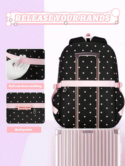 3PCS Girls Backpack Handbag Pencil Case Set, Backpacks For Girls, School Bag For Girls, 15.6 Inch Laptop Backpack, Birthday Gift, Outdoor Camping Beach Travel Bag, Large Capacity Multi-Pocket, Smooth