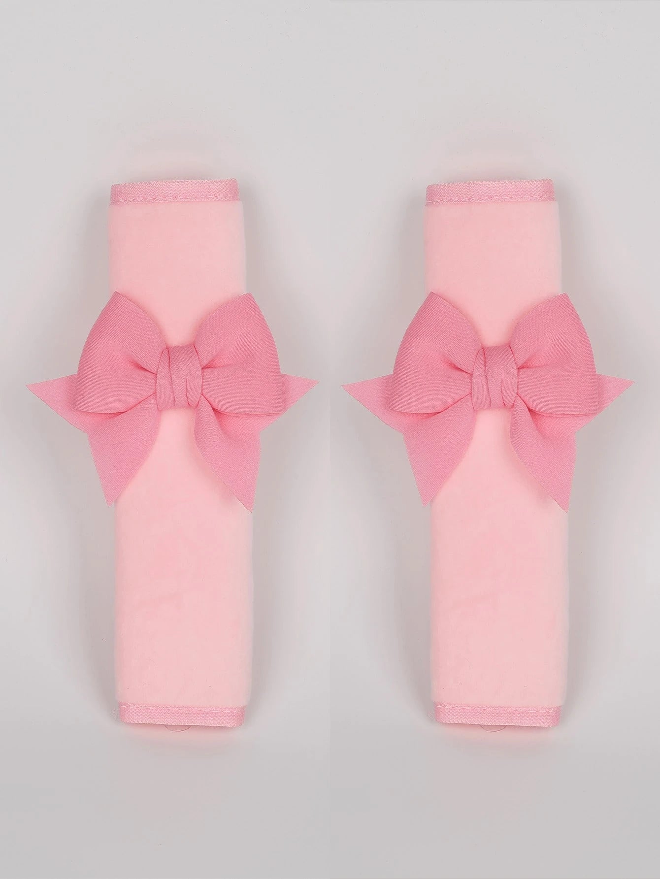 3pcs/Set Cute Bowknot Soft Plush Car Safety Belt Shoulder Pads, Universal Vehicle Interior Decor Accessories, Anti-Scratch Comfortable Shoulder Strap Covers, Suitable For Women And Girls, Available In
