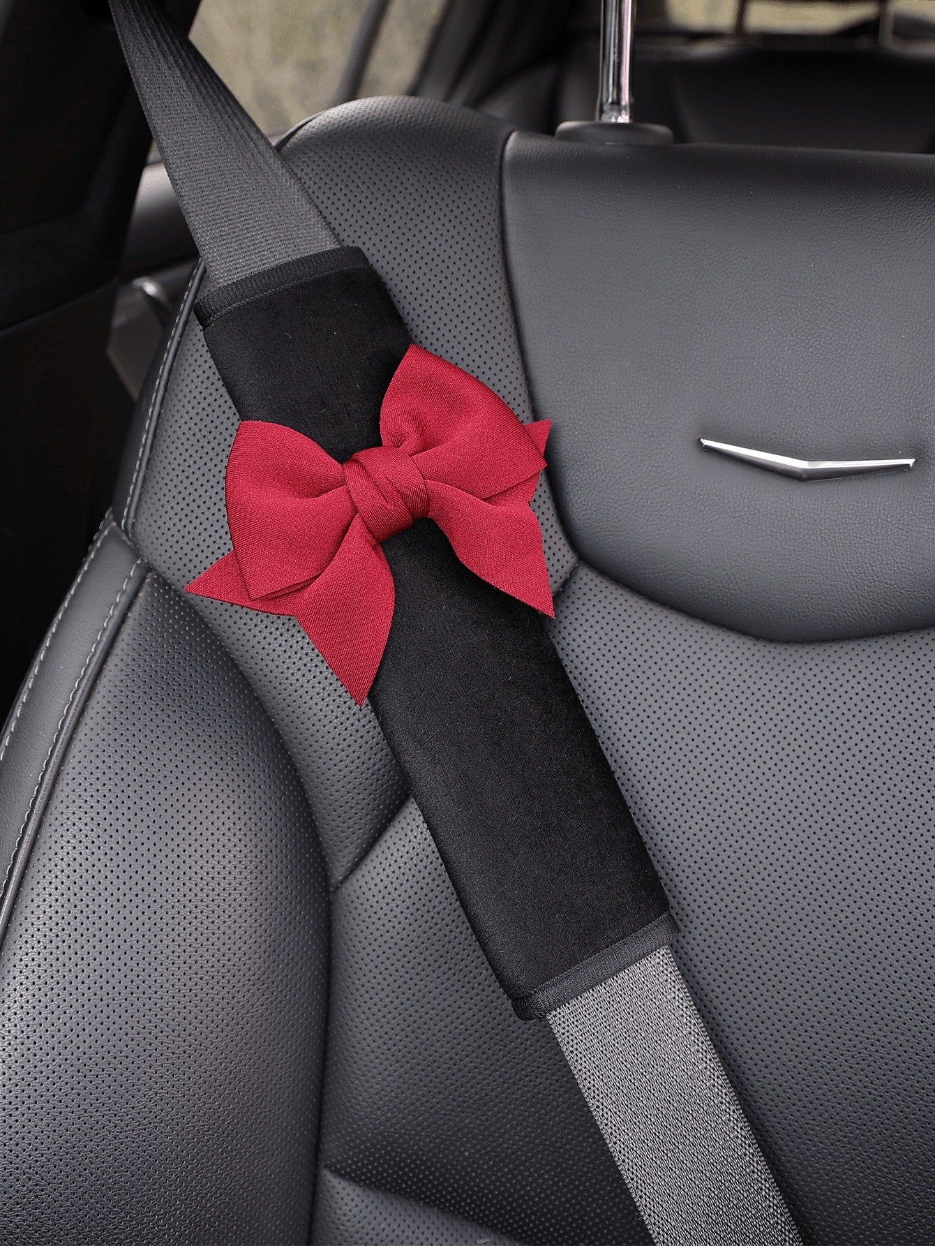 3pcs/Set Cute Bowknot Soft Plush Car Safety Belt Shoulder Pads, Universal Vehicle Interior Decor Accessories, Anti-Scratch Comfortable Shoulder Strap Covers, Suitable For Women And Girls, Available In
