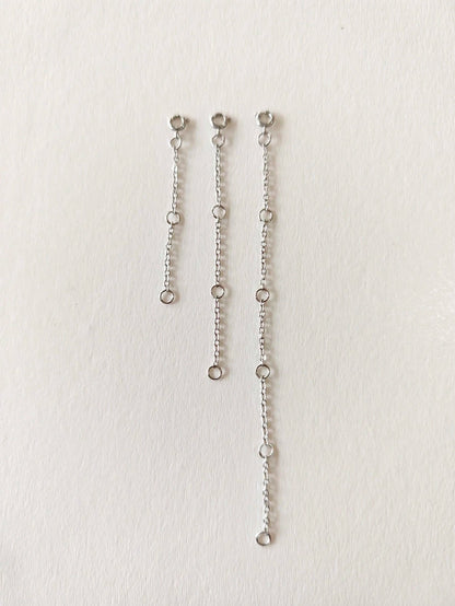 3pcs Silver Stainless Steel Extender Chain, Ideal For Jewelry Making Such As Bracelets And Anklets