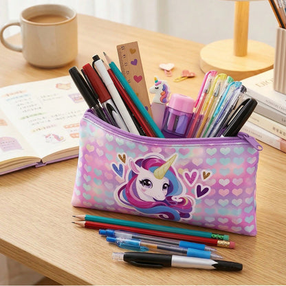 3pcs Unicorn Backpack, Lunch Bag, Pencil Case Three-Piece Set, Durable Material, Lightweight, Large Capacity, Multi-Pocket, School And Travel Homecoming Gift, Friend Gift, Homecoming, School, Outdoor
