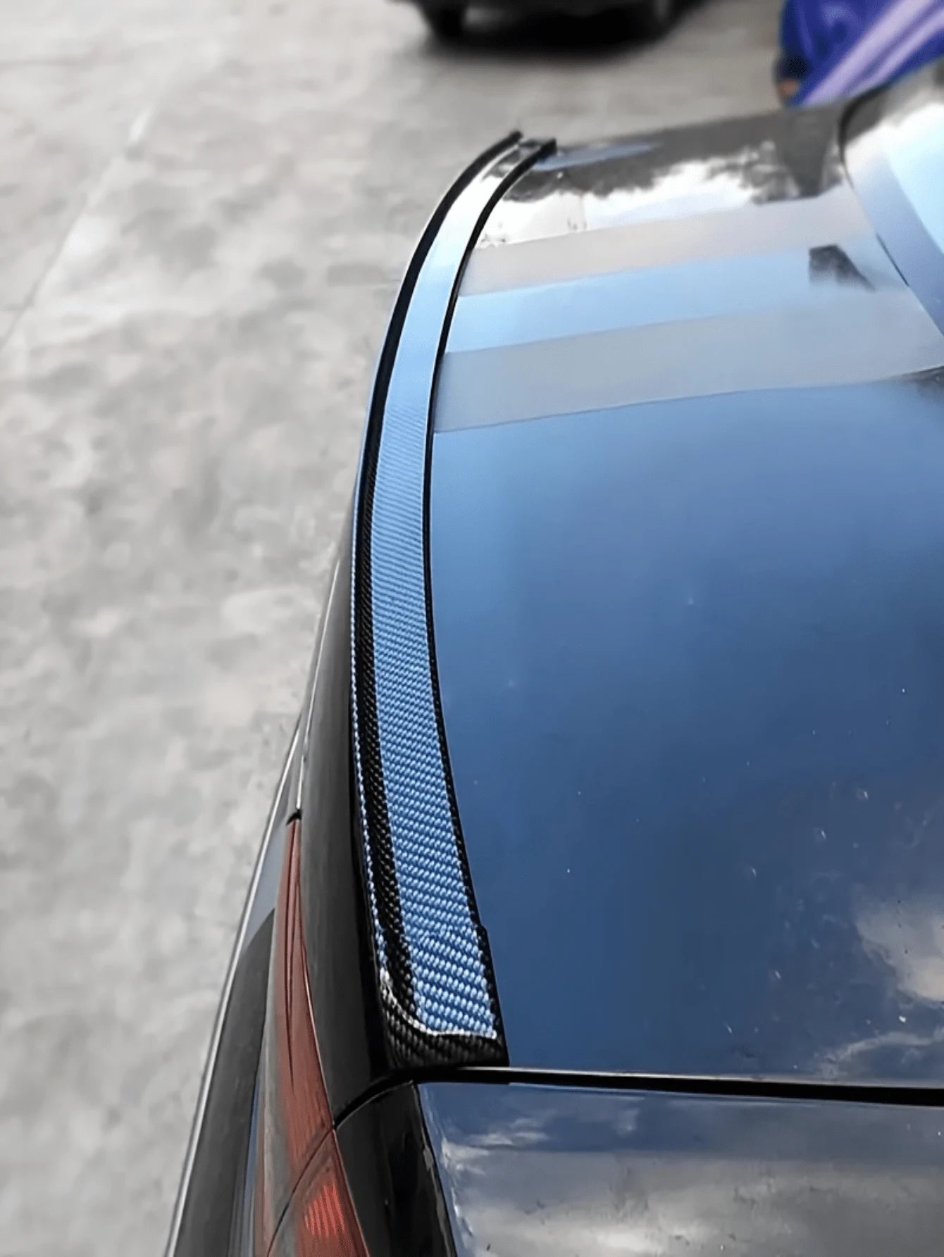 4.9ft/150cm Carbon Fiber Spoiler Lip Kit, Car Rear Spoiler Side Spoiler Lip Kit, Universal Fit Most Cars No Drilling Required