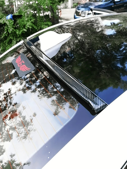 4.9ft/150cm Carbon Fiber Spoiler Lip Kit, Car Rear Spoiler Side Spoiler Lip Kit, Universal Fit Most Cars No Drilling Required