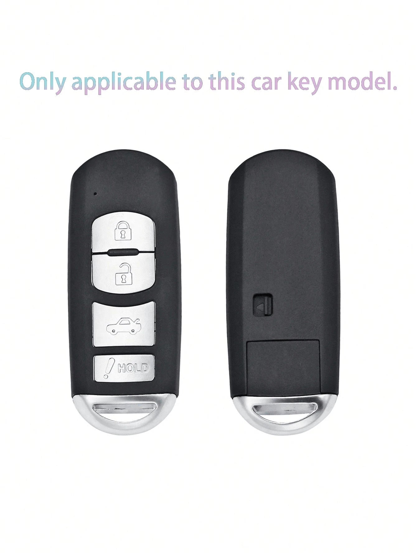 4-Button Smart Car Key Case Protective Cover, Premium Gradient Plated Soft TPU Full Protection Key Case, Scratch-Resistant, Drop-Proof, Anti-Fingerprint, Shock-Absorbing, Wear-Resistant, No Signal Int