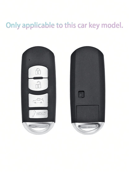 4-Button Smart Car Key Case Protective Cover, Premium Gradient Plated Soft TPU Full Protection Key Case, Scratch-Resistant, Drop-Proof, Anti-Fingerprint, Shock-Absorbing, Wear-Resistant, No Signal Int