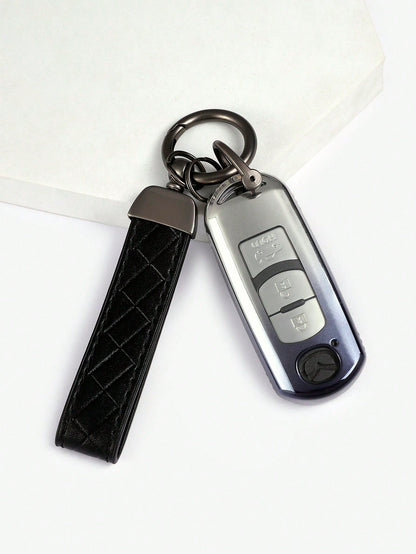 4-Button Smart Car Key Case Protective Cover, Premium Gradient Plated Soft TPU Full Protection Key Case, Scratch-Resistant, Drop-Proof, Anti-Fingerprint, Shock-Absorbing, Wear-Resistant, No Signal Int