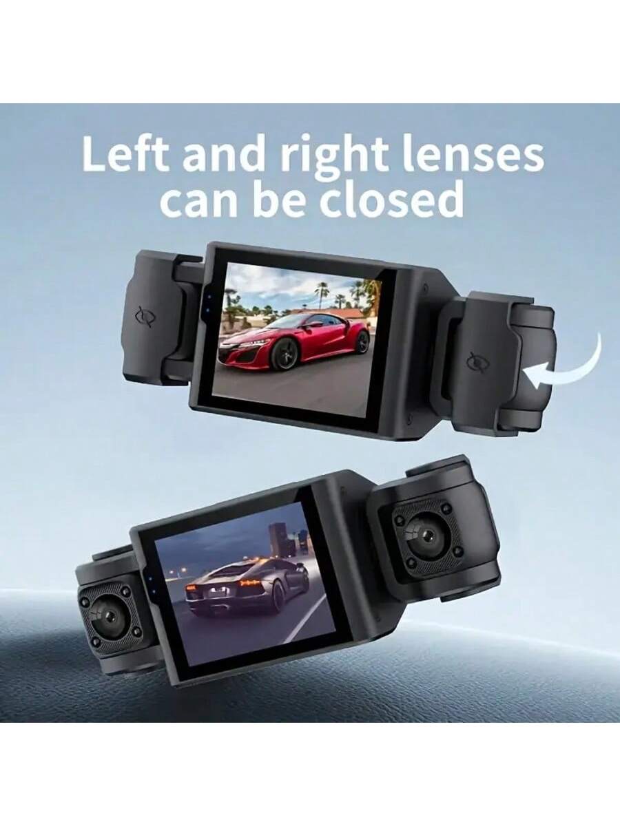 4 Channel 1080P Dash Cam With Night Vision, Adjustable Lens, Loop Recording, 24-Hour Parking Monitor, Car Plug Power Supply, 5V Operating Voltage, Non-Waterproof, Rechargeable Battery, Includes 64GB C